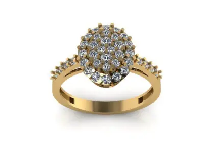 Wedding ring 3D print model 52