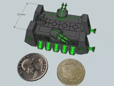 6mm DeathBot War-Barge 3D print model