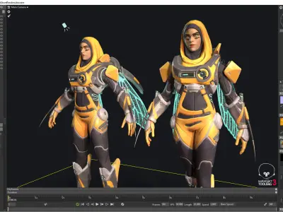 Bumble Bree - Stylized PBR Character Low-poly 3D model