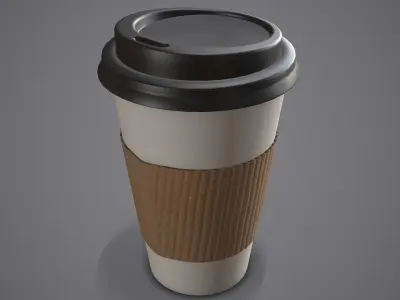 Coffee Cup  Low-poly 3D model