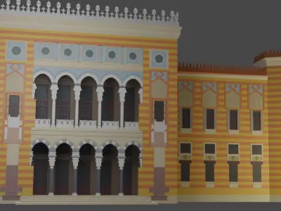 City Hall Low-poly 3D model