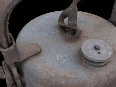 Antique miners lamp 3D model