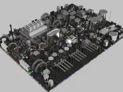 Circuit city multicolors 3D model