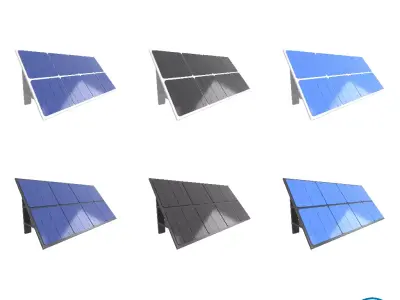 Solar Panel V1 Pack 01 Low-poly 3D model