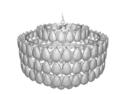 Linden Light Statement Tiered Chandelier 3D model