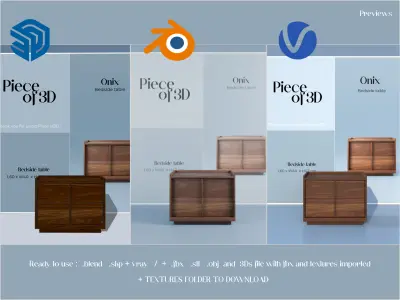 ONIX - Bedside table - KAVE HOME - 1 piece 3D model