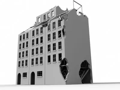 City Block Ruins 3D model