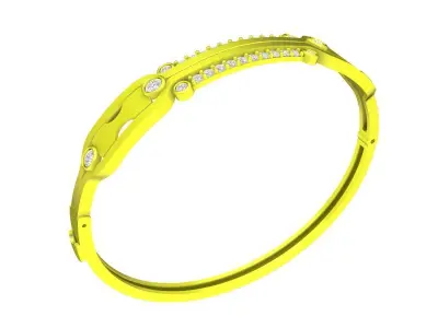 Elegant Pave Bangle Bracelet for Women 6923 3D print model