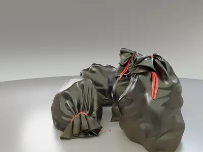 Plastic Trash Garbage Bags 3D model