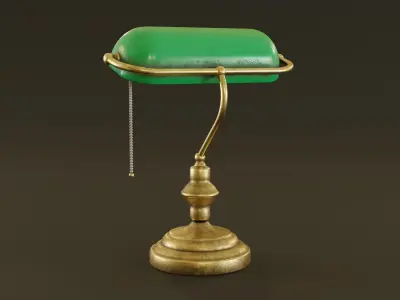 Banker Lamp Low-poly 3D model