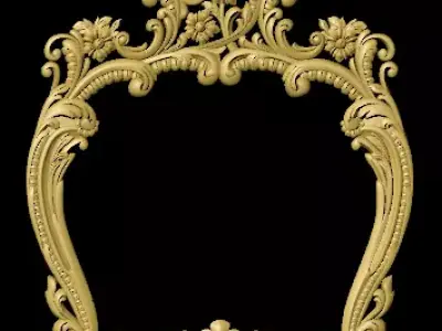 carved frame for mirror 3D model