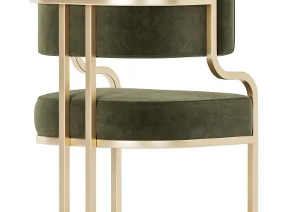 Light fixture faux modern chairs 3D model