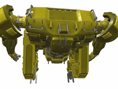 Battle mech robot piston 3Y 3D model