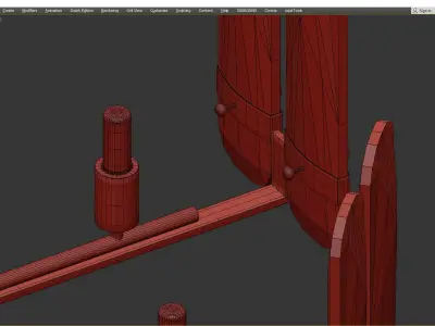 Blue Marine Chandelier Low-poly 3D model