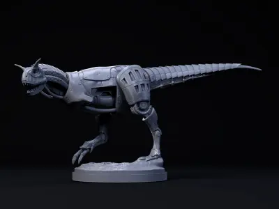 Carnotaurus mecha robot 32mm scale pre-supported dinosaur 3D print model