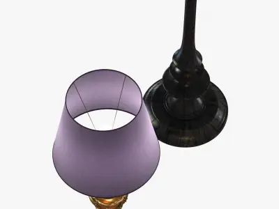 moonshine floor light in silvery black 3D model