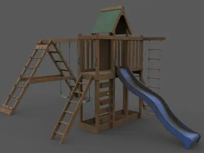 PBR Playground Jungle Gym 07 Low-poly 3D model