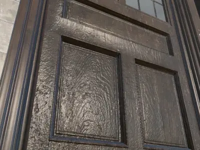 Windows Wall PBR  Low-poly 3D model