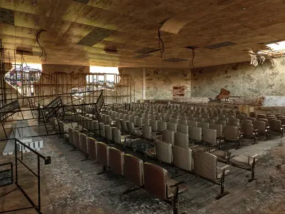 Damaged Theater 3D model