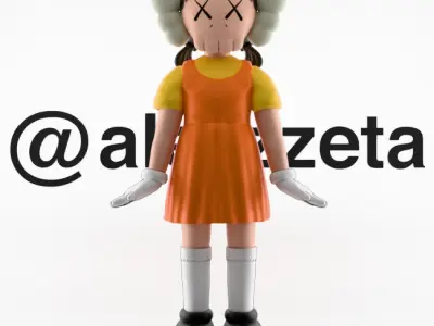  Kaws YOUNG HEE Squid Game Season 2 Textured Low-poly 3D model