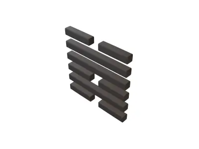 I Ching Hexagrams 47 kun v1 001 Low-poly 3D model