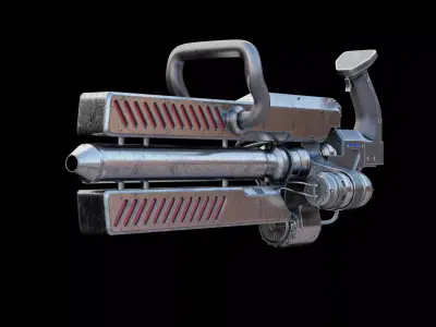 Terminator Genisys Plasma Minigun 3D model