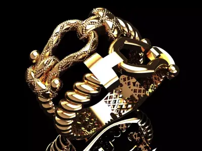 28 Crosshatch Luxe Ring 5gm 3D print model