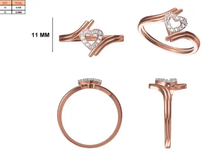 Ladies-Elegant Stone Rings For Womens 34 3D print model
