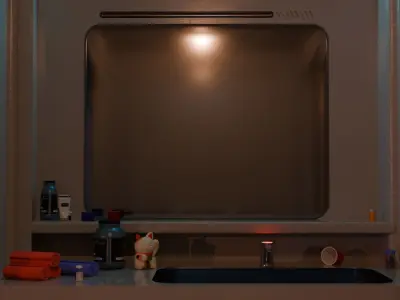 Cyberpunk interior 3D model