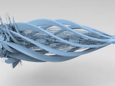 London Modern Sci Tower Dome  3D model