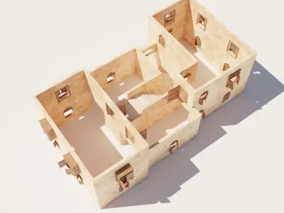 Ancient Desert House 5 3D model