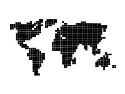 Earth Map Cube Style v2 001 Low-poly 3D model