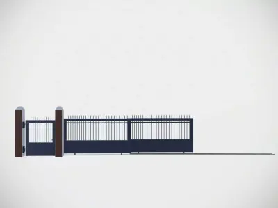 Gate Industrial Low-poly 3D model