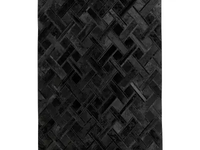  TIKA COWHIDE RUG black 3D model