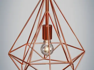 luminaire dining table or outside with detailed 60wlamps 3D model