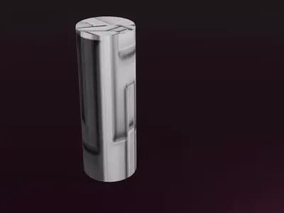 Sci-Fi Cylindrical Door  Animated 3D Model 3D model