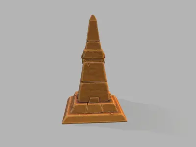 Pillar Egypt Stylized Low-poly 3D model