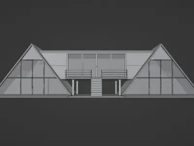 A-frame house double 3D model