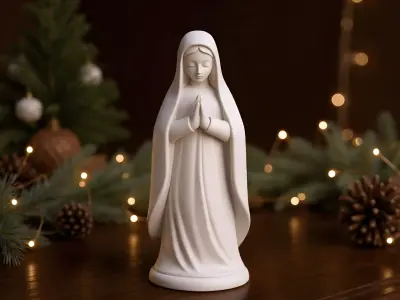 Virgin Mary Praying  Christmas Nativity Madonna Figure 3D print model