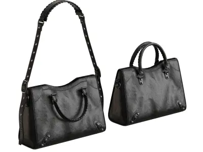 Balenciaga Le City Medium Bag Black Low-poly 3D model