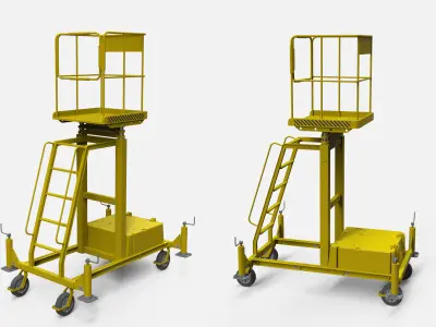 sci-fi stairs 4 3D model