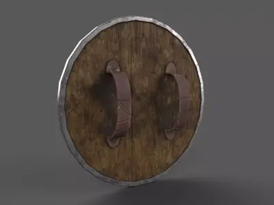 Viking Shield Low-poly 3D model
