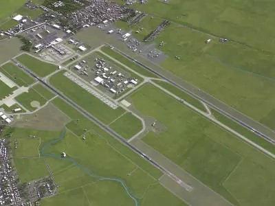 Bucharest - Henri Coanda Airport - OTP Low-poly 3D model