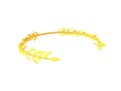 Laurel Wreath Head v1 001 Low-poly 3D model