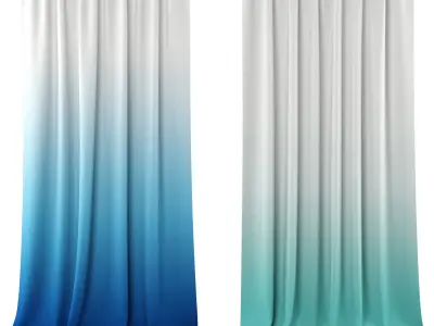 Curtains 128 Pottery Barn Teen Ombre Blackout Curtain 3D model