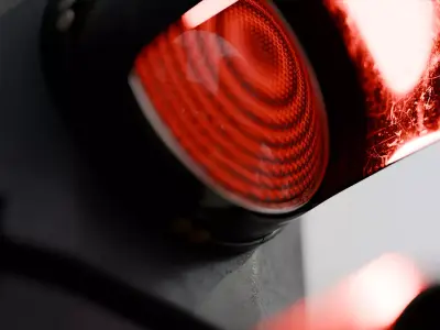 Traffic light with PBR mtl 3D model