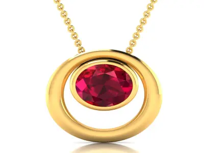 Women Oval Diamond Pendants 3dm STL OBJ FBX Render Details 3D print model