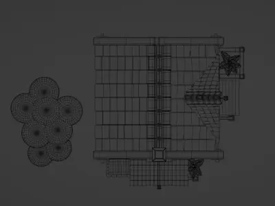 House Low-poly 3D model 18