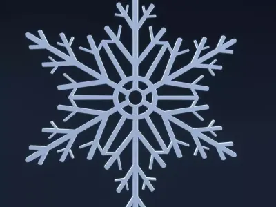 Snowflake cut file Low-poly 3D model