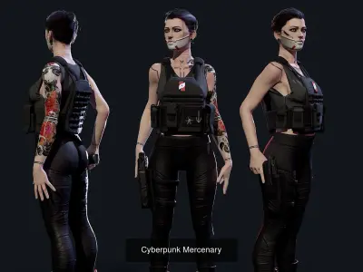 Cyberpunk characters pack